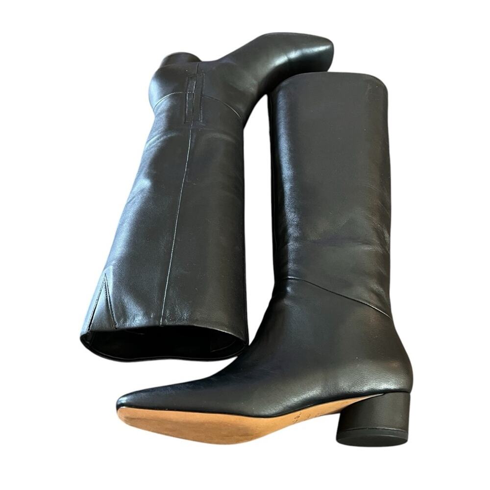 Vince Ramona Leather Minimalist Square Toe Knee High Boots NEW Size 7 - Picture 5 of 11